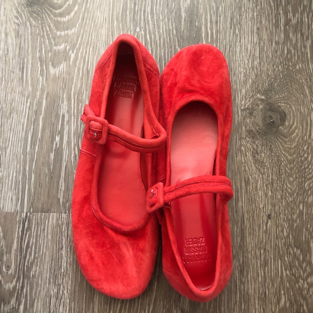 MNZ red ballet flats